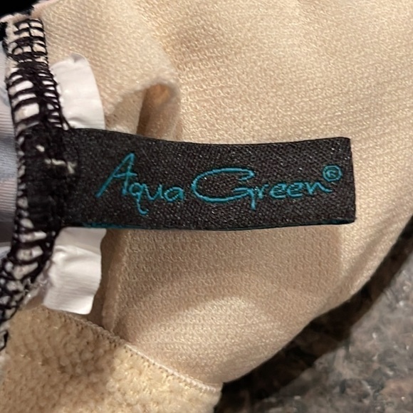 Aqua Green Animal Print One Piece Swimsuit - Picture 5 of 6